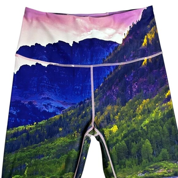 Get Lost Outfitters Aspen Legging Scenic Print High Rise Activewear‎ Pants XL - Picture 3 of 8